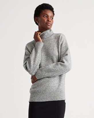 Superfine Merino Wool Boucle Turtleneck Sweater