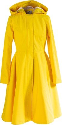 Rainsisters Fitted & Flared Yellow Raincoat In Yellow Sun