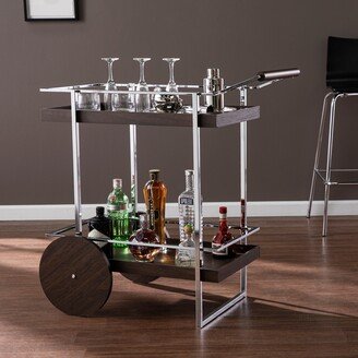 SEI Furniture Deodara Brown Wood Bar Cart