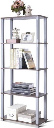 5-Tier Multi-Functional Storage Shelves Rack Display Bookcase - 23.5'' x 11.5' 'x 57''