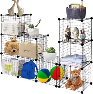 12 Cube Grid Wire Organizer Wardrobe Shelves Bookcase DIY