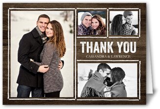 Thank You Cards: Rustic Enchantment Thank You Card, Brown, Matte, Folded Smooth Cardstock, Square