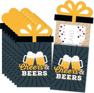 Big Dot of Happiness Cheers and Beers Happy Birthday - Birthday Party Money and Gift Card Sleeves - Nifty Gifty Card Holders - Set of 8