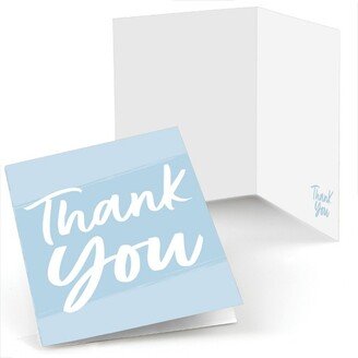 Big Dot of Happiness Dusty Blue Elegantly Simple - Guest Party Favors Thank You Cards (8 count)