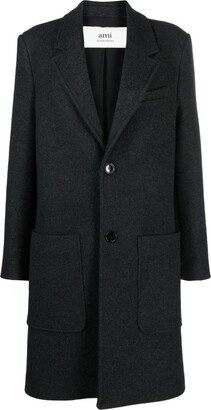 Single-Breasted Wool Coat-AO