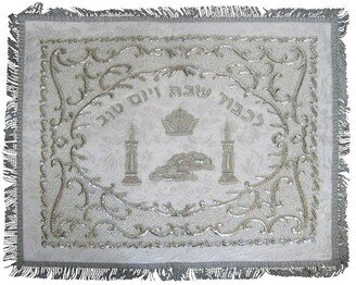 Nua Silver Challah Cover Brocade 26X22