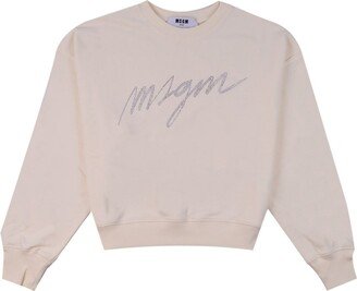 Logo Embellished Crewneck Sweatshirt