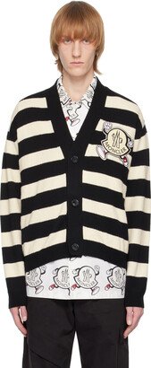 Black & White Striped Cardigan