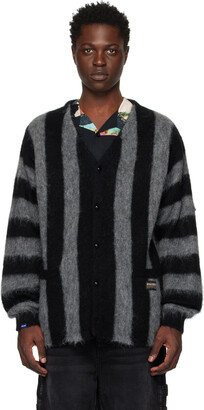 DEVÁ STATES Gray Striped Cardigan