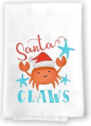 Decorative Kitchen Bath Hand Towels | Santa Claws Home Decor Holiday Decorations Xmas Gift Present Crab Cute Funny