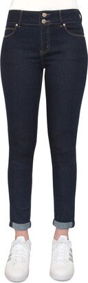 Crave Fame Juniors' Mid-Rise Rolled-Cuff Skinny Jeans