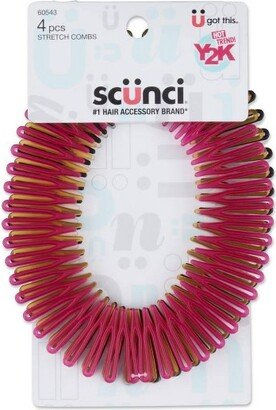 Stretch Combs Headbands - 4ct