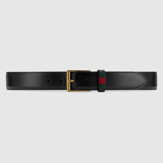 Leather belt with Web