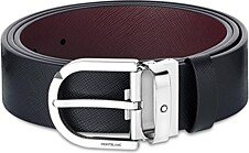 Men's Horseshoe Buckle Reversible Leather Belt