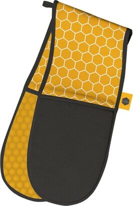 Kitchen Pantry Made With Love Double Oven Gloves Yellow