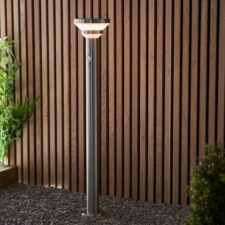 Vogue Lighting Vogue Leif 80cm Outdoor Solar PIR Floor Light Silver