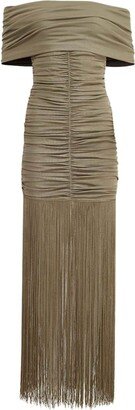 Jacinta ruched maxi dress