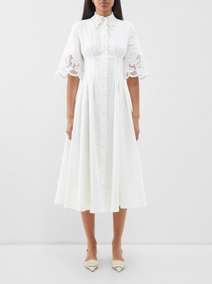 Clea Zhoe Lace-trimmed Linen-blend Shirt Dress