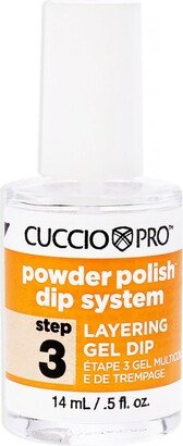 Pro Powder Polish Dip System Layering Gel Dip - Step 3 by Cuccio Colour for Women - 0.5 oz Nail Polish