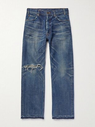 Wesley Straight-Leg Distressed Jeans-AB