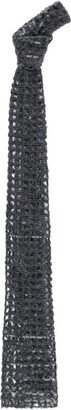 All Over Paillette Embellished Knitted Tie