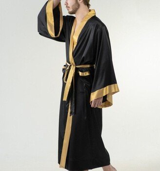 KÂfemme Two Tone Silk Men's Robe-AA