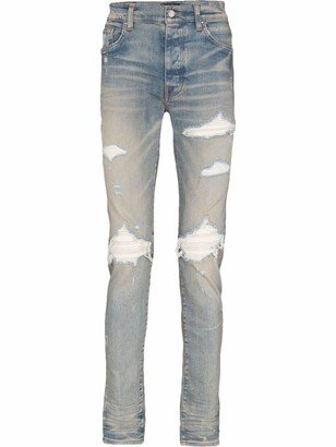 MX1 Ultra suede-patches skinny jeans