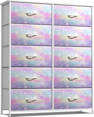 10 Drawer Storage Dresser Tie Dye Pastel