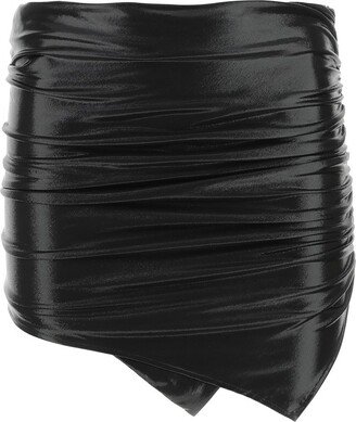 Low-Waisted Ruched Mini Skirt