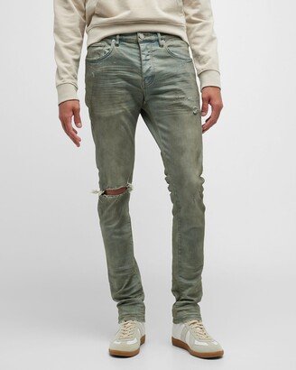 Men's Slim-Fit Distressed Denim Skinny Jeans