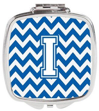 CJ1045-ISCM Letter I Chevron Blue & White Compact Mirror, 3 x 0.3 x 2.75 in.