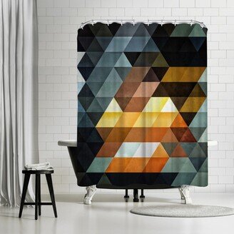 71 x 74 Shower Curtain, Gyldpyrymyd by Spires