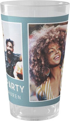 Outdoor Pint Glasses: Let's Party Outdoor Pint Glass, Blue