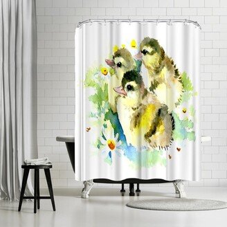 71 x 74 Shower Curtain, Baby Ducks by Suren Nersisyan