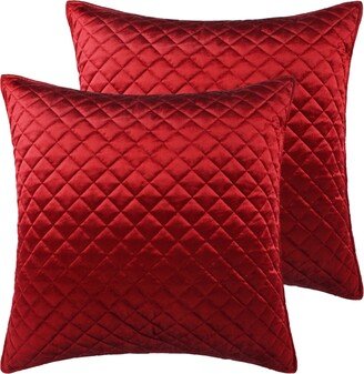 Home Velvet 2-Piece Sham Set, European