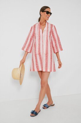 Tnuck Beach Speckled Pink Coral Poplin Marseille Caftan