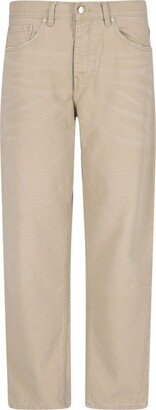 Logo Patch Straight Leg Trousers-AJ