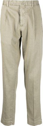 Straight-Leg Box-Detail Trousers