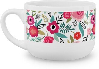 Mugs: Maypole - Pink Latte Mug, White, 25Oz, Pink