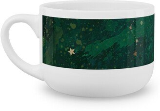 Mugs: Moon And Stars - Green Latte Mug, White, 25Oz, Green