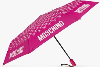 Folding Umbrella With Logo Unisex - Pink-AA