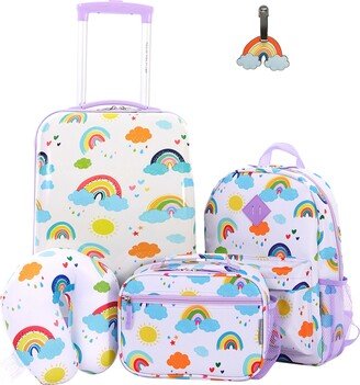 Travelers Club Kid's Hard Side Carry-On Spinner 5 Piece Luggage Set