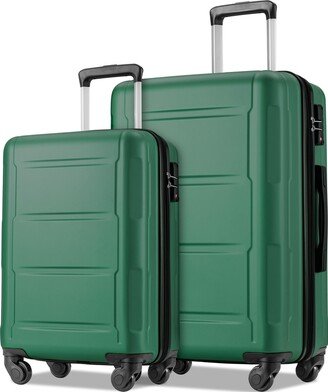 EDWINRAY 2 Piece Spinner Luggage Sets Expandable ABS Hard Case Suitcase Lightweight Luggage Travel Sets with TSA Lock 20