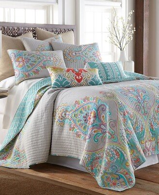 Deniza Damask Reversible Quilt Set, King