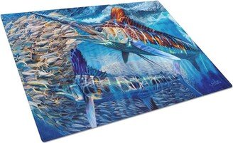 JMA2008LCB White Night White Marlin Glass Cutting Board