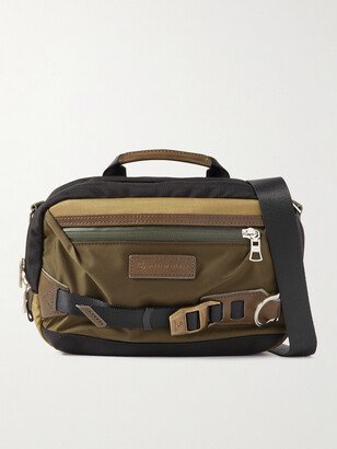 Small Leather-Trimmed CORDURA® Nylon Messenger Bag