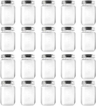 5/10/20 Pk| 16 Oz. Clear Plastic Mason Jars| Metal One Piece Lids