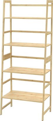 IGEMAN 4 Tier Tall Bookshelf Open Ladder Shelf for Bedroom, Living Room, Office-AB