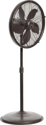 Outdoor Misting Fan and Pedestal Fan Combination, 600 sq. ft. With 3 Fan Speeds and Sturdy All Metal Design, Connects Directly to Your Hose - B