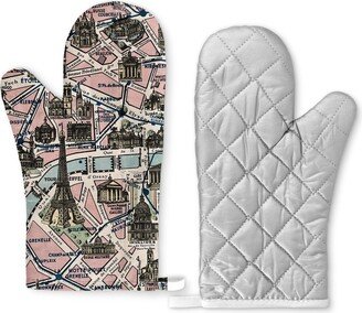 Paris France Map Oven Mitt - Kitchen Gift Airbnb Wedding Housewarming